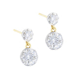 Everyday Diamonds Georgian 4.02ct Round Lab-Grown Diamond Drop Earrings | 9K Yellow Gold