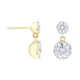Everyday Diamonds Georgian 4.02ct Round Lab-Grown Diamond Drop Earrings | 9K Yellow Gold