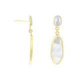 Mother Of Pearl Drop Earrings | Pre-Loved | 9K Yellow Gold