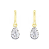 Everyday Diamonds 1.11ct Pear Cut Lab-Grown Diamond Georgian Drop Earrings | 9K Yellow Gold