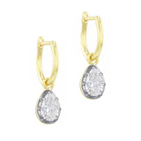 Everyday Diamonds 1.11ct Pear Cut Lab-Grown Diamond Georgian Drop Earrings | 9K Yellow Gold