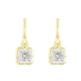 Everyday Diamonds 2.00ct Asscher Cut Lab-Grown Diamond Drop Earrings | 9K Yellow Gold