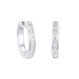 Everyday Diamonds 0.35ct Brilliant Cut Lab-Grown Diamond Channel Set Earrings | 9K White Gold