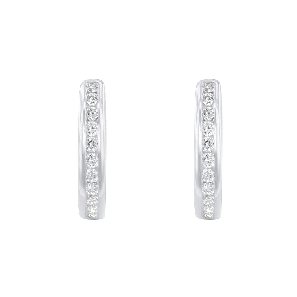 Everyday Diamonds 0.35ct Brilliant Cut Lab-Grown Diamond Channel Set Earrings | 9K White Gold