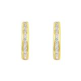 Everyday Diamonds 0.35ct Brilliant Cut Lab-Grown Diamond Channel Set Hoop Earrings | 9K Yellow Gold