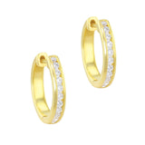 Everyday Diamonds 0.35ct Brilliant Cut Lab-Grown Diamond Channel Set Hoop Earrings | 9K Yellow Gold