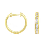 Everyday Diamonds 0.35ct Brilliant Cut Lab-Grown Diamond Channel Set Hoop Earrings | 9K Yellow Gold