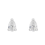 Everyday Diamonds 0.64ct Lab Grown Pear Cut Solitaire Stud Earrings | 18K White Gold