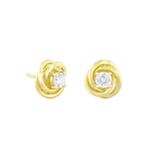 0.45ct Brilliant Cut Diamond Knot Earrings | Pre-Loved | 18K Yellow Gold