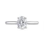 1.00ct Ophelia Oval Cut Diamond Solitaire Engagement Ring | Platinum