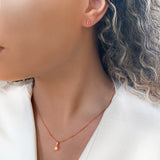 Pear Cut Morganite Earrings and Necklace Set | 9K Rose Gold