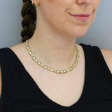 16" Fancy Link Necklace | Pre-Loved | 14K White & Yellow Gold