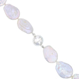 Pearlessence White Baroque Freshwater Pearl Strand | Solid Silver Clasp