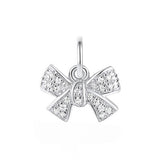Charm Collection Diamond Bow Design | 9K White Gold