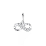 Charm Collection Diamond Infinity Design | 9K White Gold