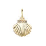 Charm Collection Diamond Shell Design | 9K Yellow Gold
