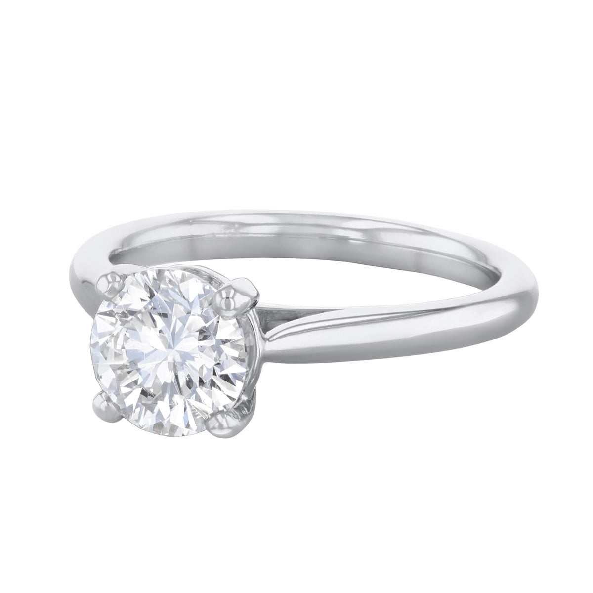 2.00ct Ophelia Round Brilliant Cut Diamond Solitaire Engagement Ring | Platinum