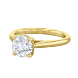1.50ct Ophelia Round Brilliant Cut Diamond Solitaire Engagement Ring | 18ct Yellow Gold