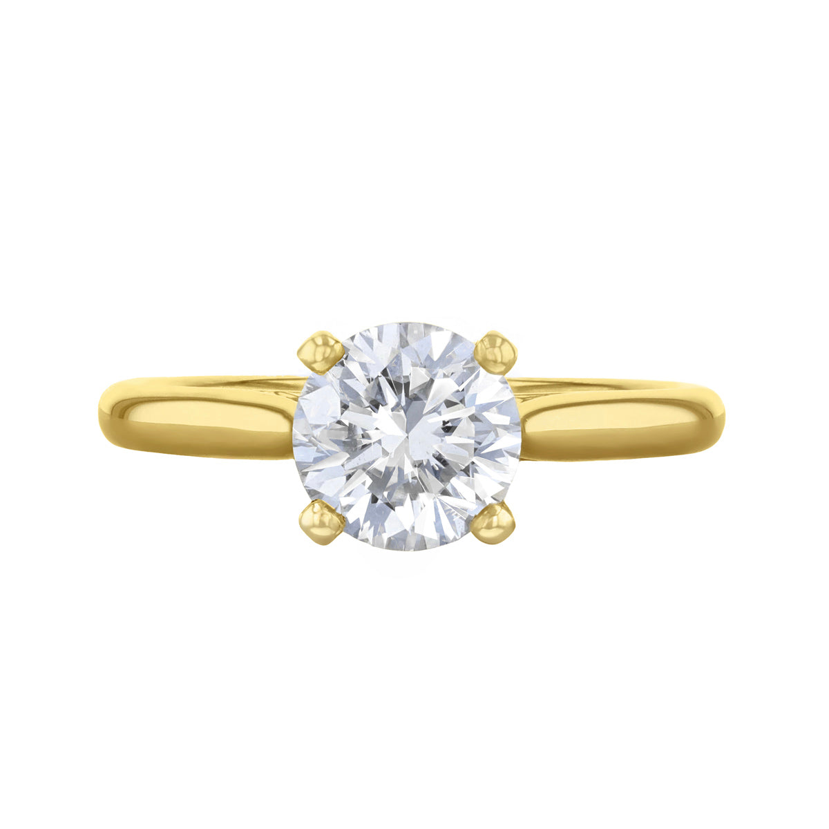 1.50ct Ophelia Round Brilliant Cut Diamond Solitaire Engagement Ring | 18ct Yellow Gold