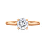 0.35ct Ophelia Round Brilliant Cut Diamond Solitaire Engagement Ring | 18ct Rose Gold