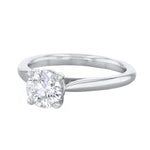 1.00ct Ophelia Round Brilliant Cut Diamond Solitaire Engagement Ring | 18ct White Gold