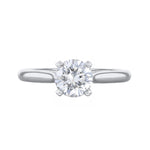1.00ct Ophelia Round Brilliant Cut Diamond Solitaire Engagement Ring | 18ct White Gold