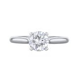 1.00ct Ophelia Round Brilliant Cut Diamond Solitaire Engagement Ring | 18ct White Gold