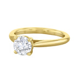 0.35ct Ophelia Round Brilliant Cut Diamond Solitaire Engagement Ring | 18ct Yellow Gold