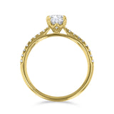 2.00ct Poppy Shoulder Set Oval Cut Diamond Solitaire Engagement Ring | 18ct Yellow Gold