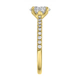 0.25ct Poppy Shoulder Set Oval Cut Diamond Solitaire Engagement Ring | 18ct Yellow Gold