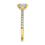 1.20ct Poppy Shoulder Set Oval Cut Diamond Solitaire Engagement Ring | 18ct Yellow Gold