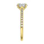 1.20ct Poppy Shoulder Set Oval Cut Diamond Solitaire Engagement Ring | 18ct Yellow Gold