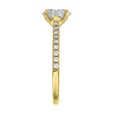 1.20ct Poppy Shoulder Set Oval Cut Diamond Solitaire Engagement Ring | 18ct Yellow Gold