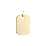 Charm Collection 15mm x 24.5mm Dog Tag | 9K Yellow Gold