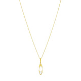 Pearl & Sculptural Loop Necklace (Chain Not Included) | Pre-Loved | 18K Yellow Gold
