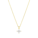 Everyday Diamonds 1.00ct Princess Cut Lab-Grown Diamond Necklace | 9K Yellow Gold