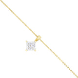 Everyday Diamonds 1.00ct Princess Cut Lab-Grown Diamond Necklace | 9K Yellow Gold