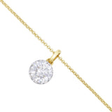 Everyday Diamond Georgian 3.00ct Brilliant Cut Solitaire Necklace | 9K Yellow Gold