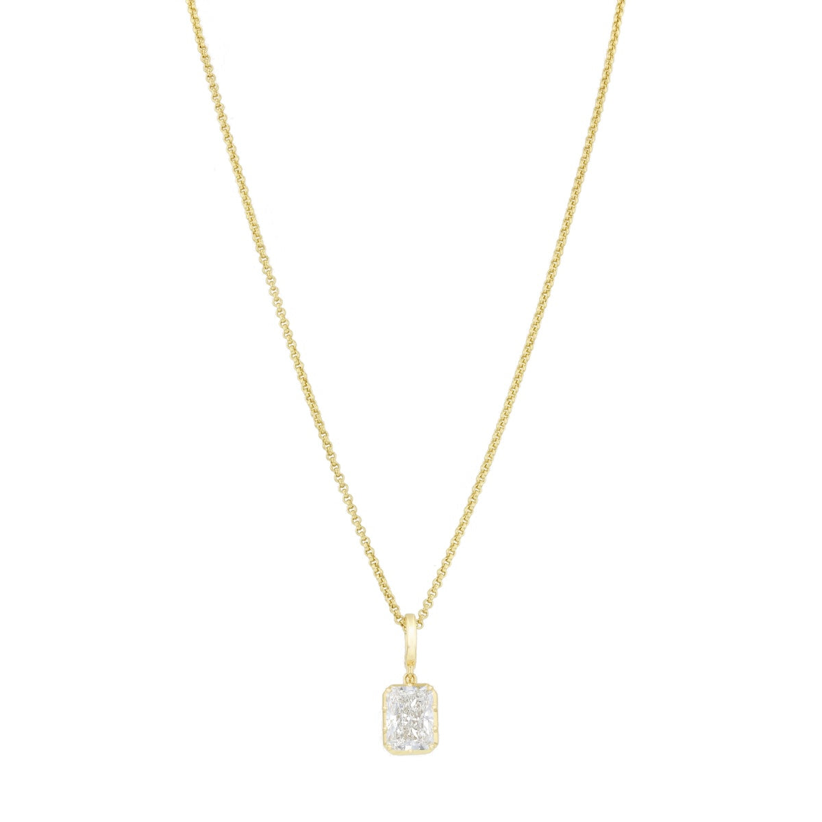 Everyday Diamonds 2.89ct Radiant Cut Lab-Grown Diamond Clip Necklace | 14K Yellow Gold