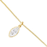 Everyday Diamonds 1.90ct Marquise Cut Lab-Grown Solitaire Necklace | 14K Yellow Gold