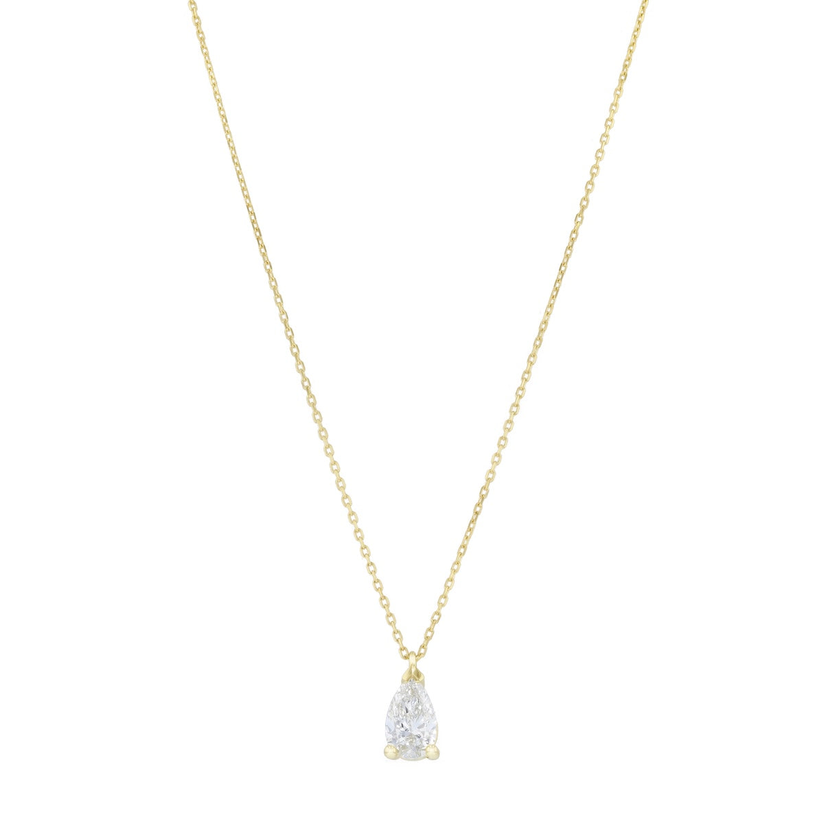 Everyday Diamonds 2.01ct Pear Cut Lab-Grown Diamond Necklace | 9K Yellow Gold