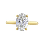 1.00ct Poppy Plain Oval Cut Diamond Solitaire Engagement Ring | 18ct Yellow Gold - E
