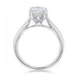 1.00ct Poppy Plain Oval Cut Diamond Solitaire Engagement Ring | Platinum - C