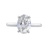 1.00ct Poppy Plain Oval Cut Diamond Solitaire Engagement Ring | 18ct White Gold - E
