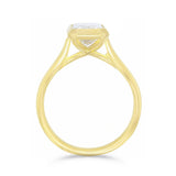 2.00ct Celine Lab-Grown Emerald Cut Bezel Set Engagement Ring | 18K Yellow Gold