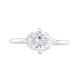 Camille 1.50ct East West Oval Cut Lab-Grown Diamond Engagement Ring | Platinum