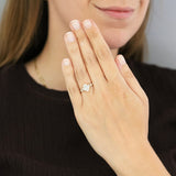 1.50ct Estelle Lab-Grown Oval Cut Diamond Engagement Ring | Everyday Diamonds | 9K Yellow Gold
