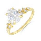 1.50ct Estelle Lab-Grown Oval Cut Diamond Engagement Ring | Everyday Diamonds | 9K Yellow Gold