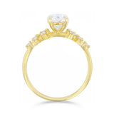 1.50ct Estelle Lab-Grown Oval Cut Diamond Engagement Ring | Everyday Diamonds | 9K Yellow Gold