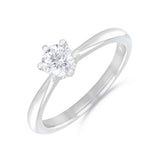 0.50ct Brilliant Cut Diamond Solitaire Engagement Ring | Pre-Loved | Platinum